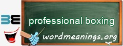 WordMeaning blackboard for professional boxing